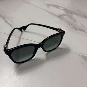 Gucci Black Sunglasses with Gold Accents